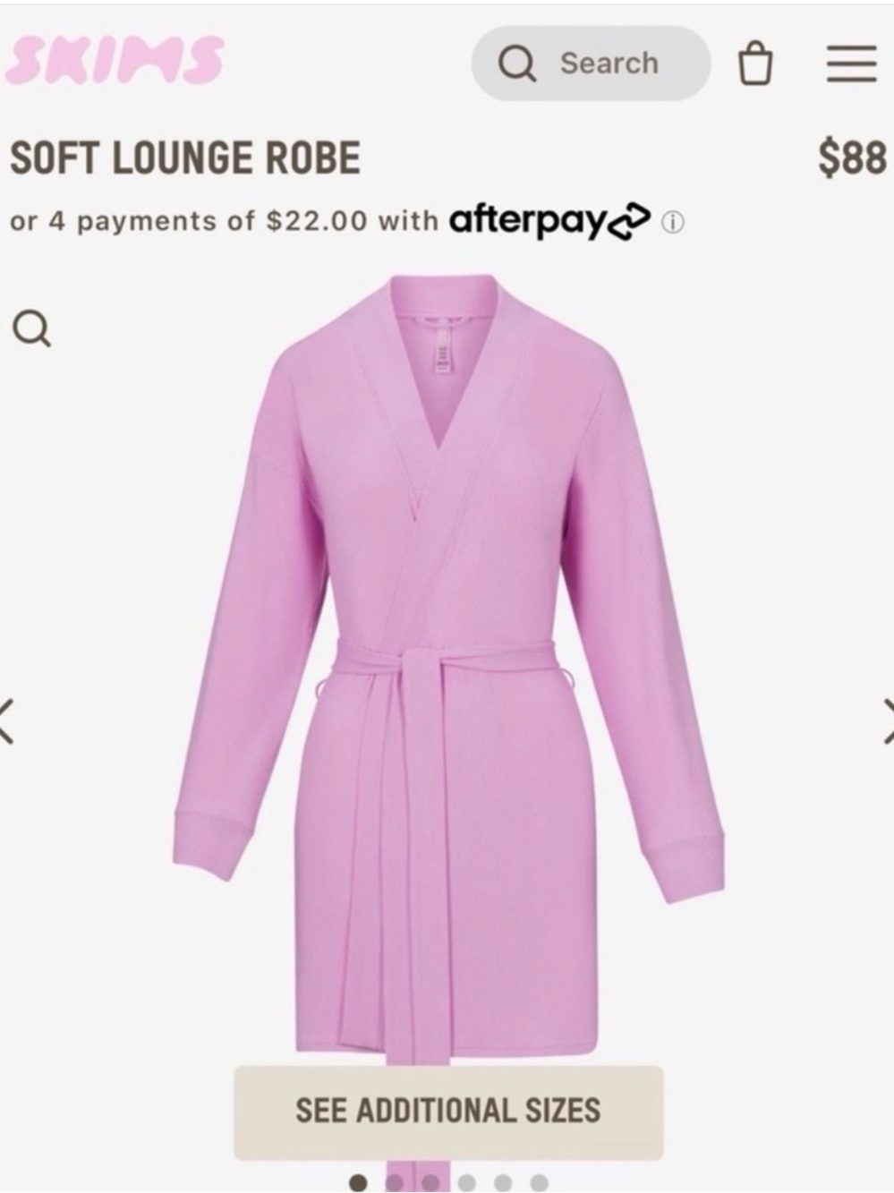 SKIMS Soft Lounge Robe - Petal Pink